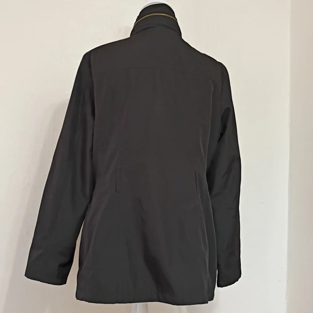 Michael Michael Kors Black Full Zip Hooded Moto Jacket Size L